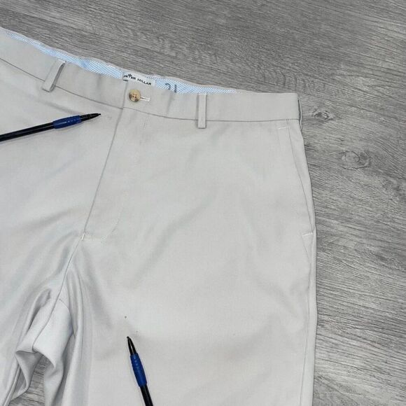 Peter Millar Salem Performance Shorts Mens 38 Stone Golf Stretch Flex Tour Tech - Picture 14 of 14